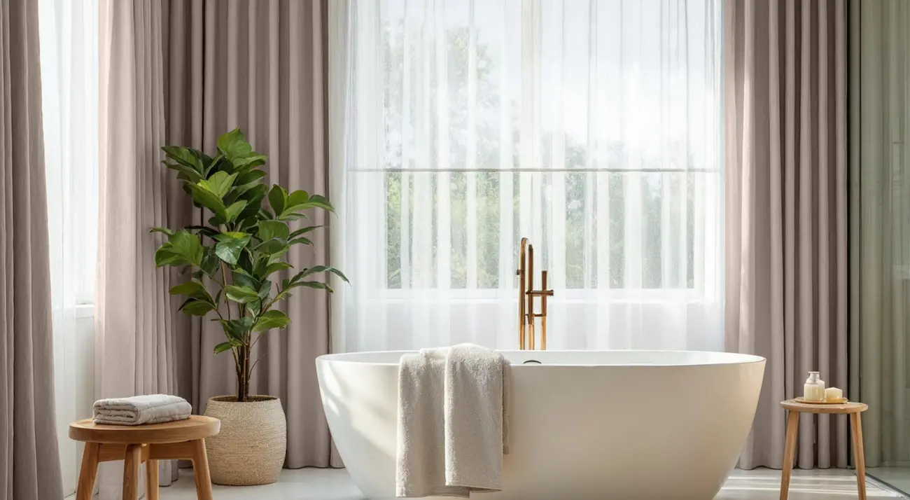 Le nostre idee per tende e tendaggi da bagno