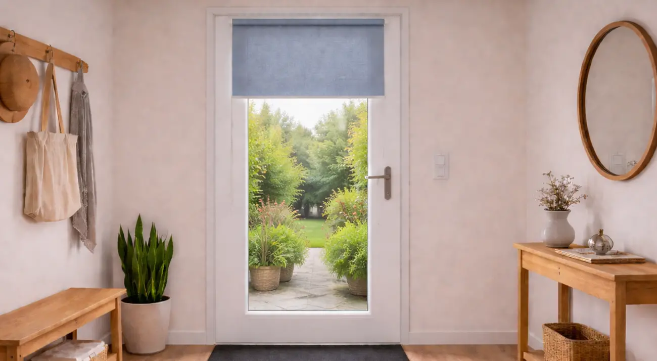 Tende per porte d’ingresso con vetri