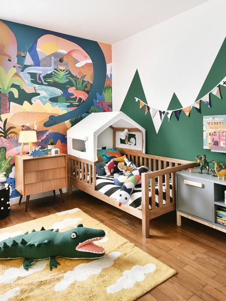 camera verde per bambino