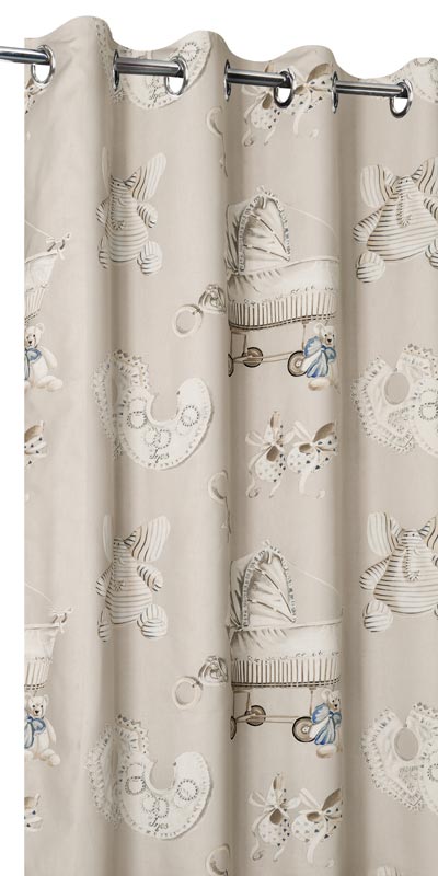 Tende A Pannello Per Camera Bambini Con Motivo Geometrico - 116x137 Cm, 2 Pannelli, Velluto, Occhielli, Oscuranti