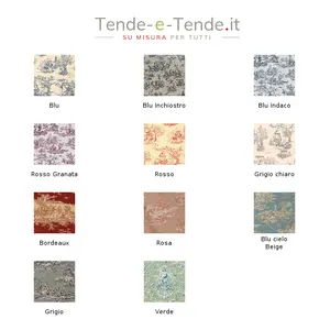 Tende con Motivi Toile de Jouy