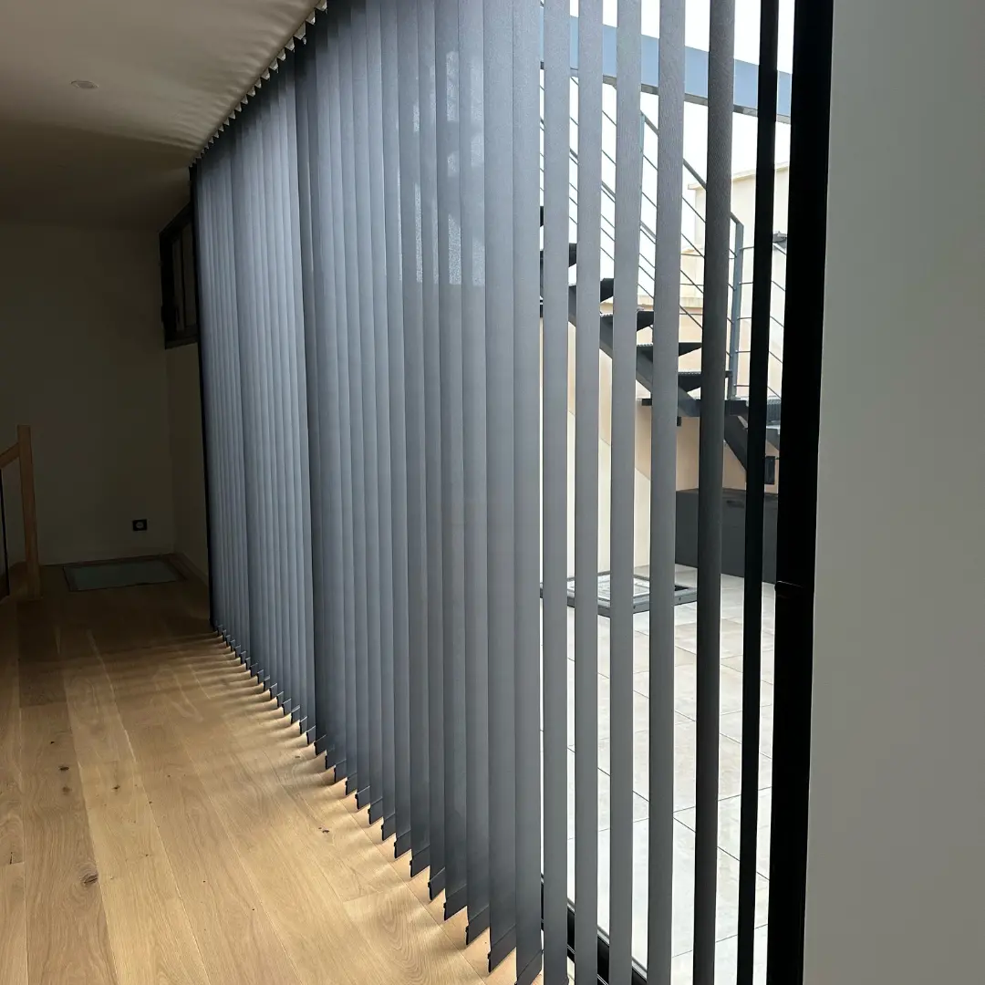 Store californien anti-chaleur anthracite de côté