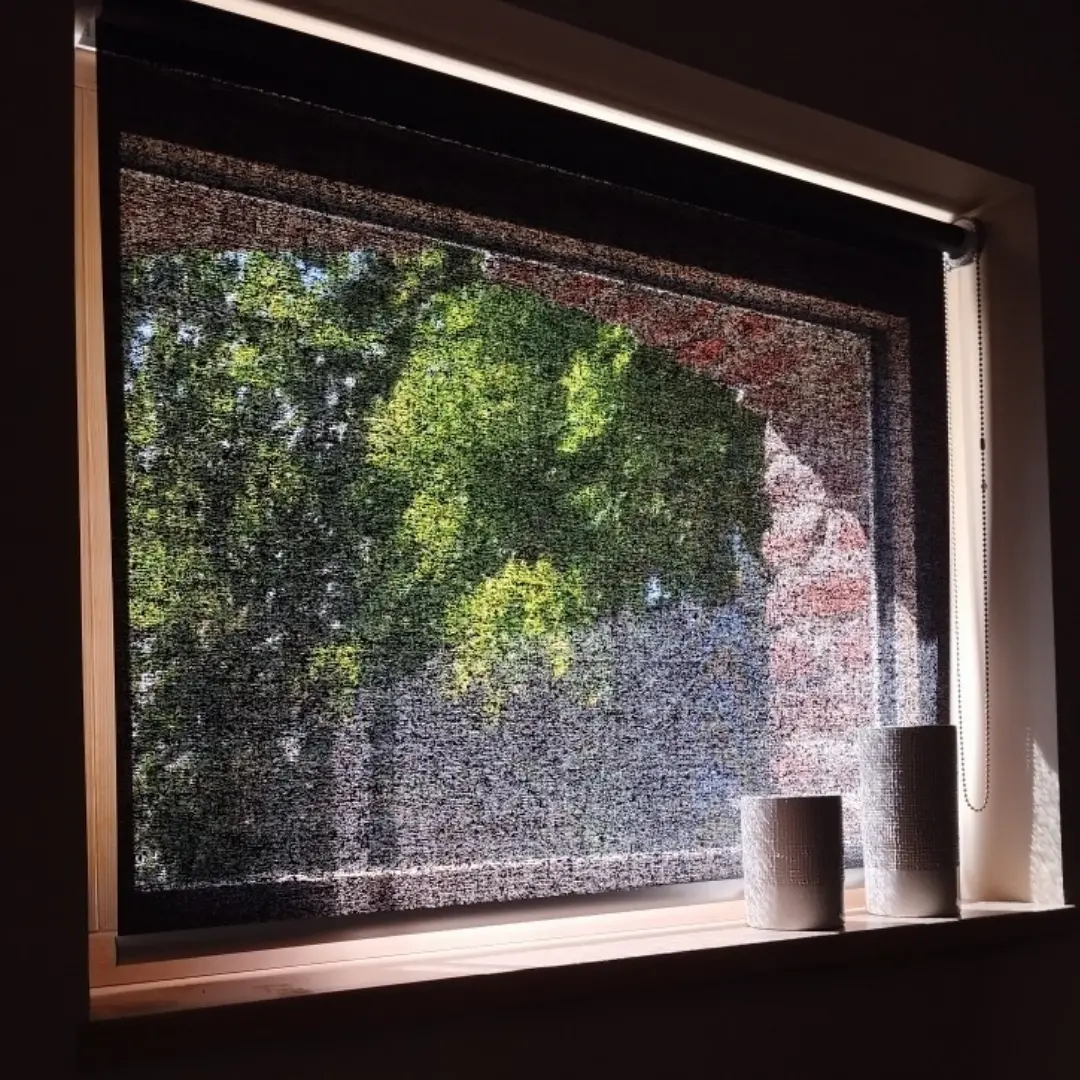 Tende a rullo anti-calore nere finestra orizzontale