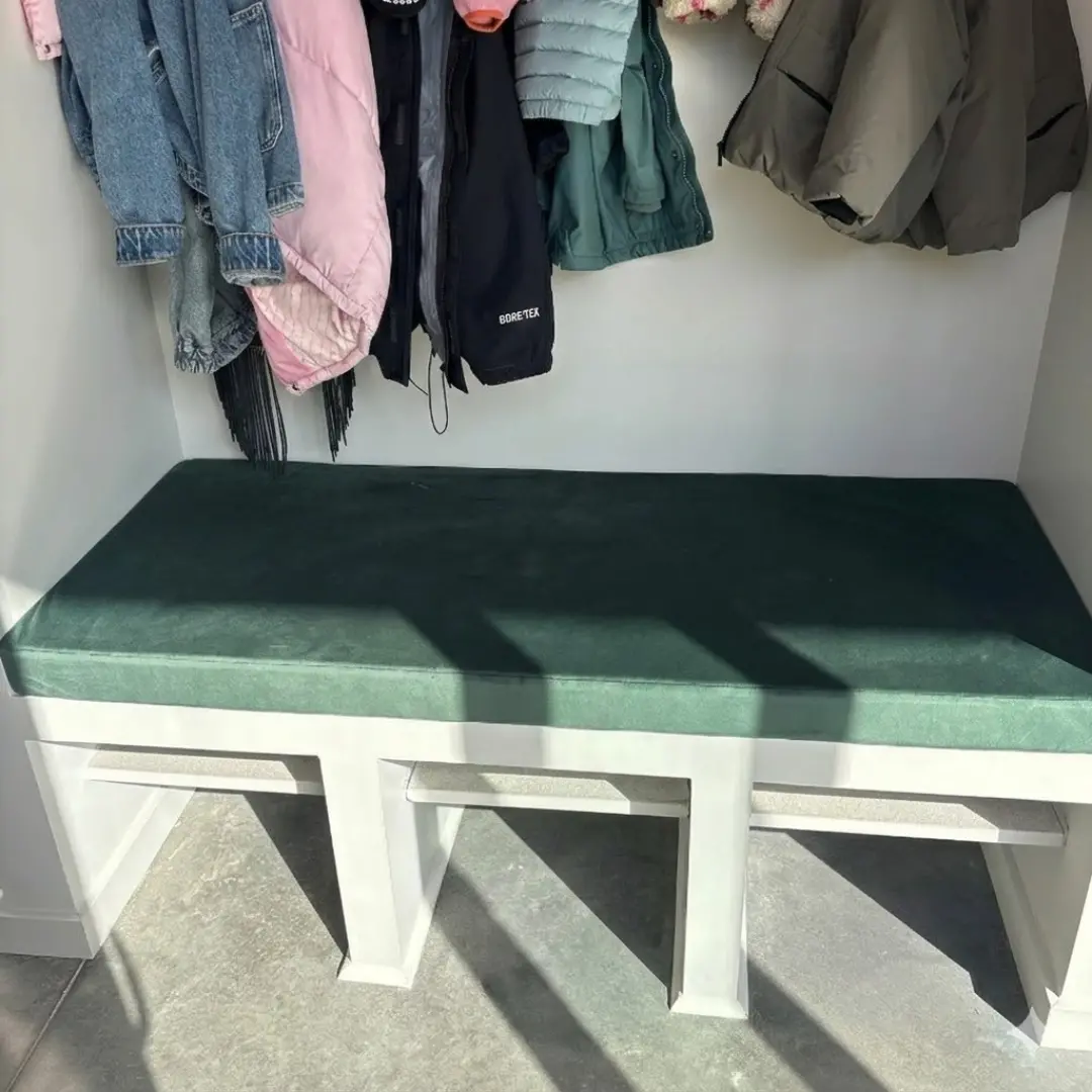 Coussin banquette intérieur velours entrée