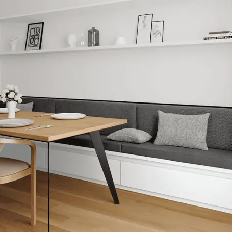  Cuscino Per Panca Da Interno Antimacchia - Effetto Maglia 