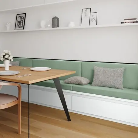  Cuscino Per Panca Da Interno Antimacchia - Tinta Unita 