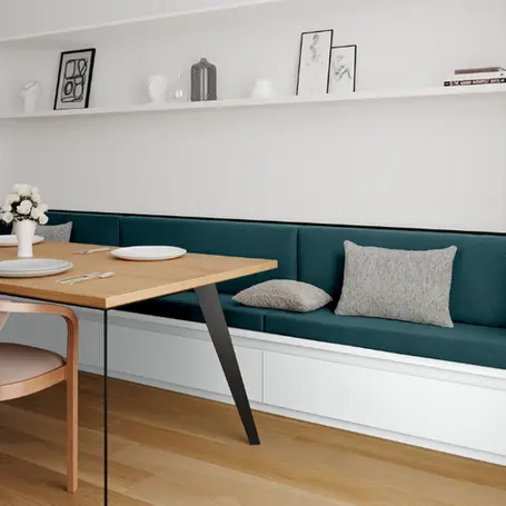  Cuscino Per Panca Da Interno Cotone Tinta Unita 