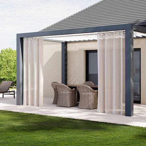 HolidayIdeas Tende Da Esterno Impermeabili Extra Large (280x213 Cm) – 2 Pannelli Con Occhielli Per Privacy E Blocco UV, Per Patio E Gazebo, Arancione - 2