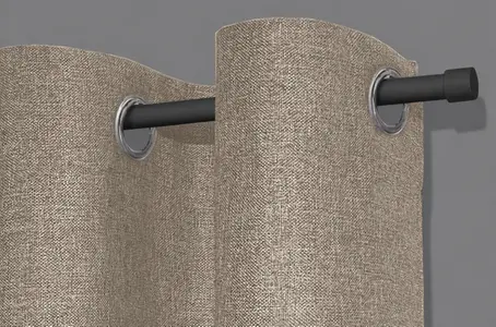 Bastone per tende in metallo bianco con terminali cilindrici, tringle per tende da interno con occhielli