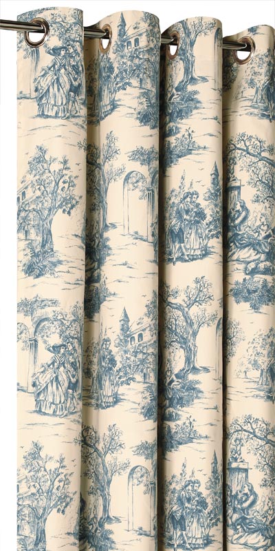 Tenda a fantasia Toile de Jouy su misura : toile de jouy blu, rosso